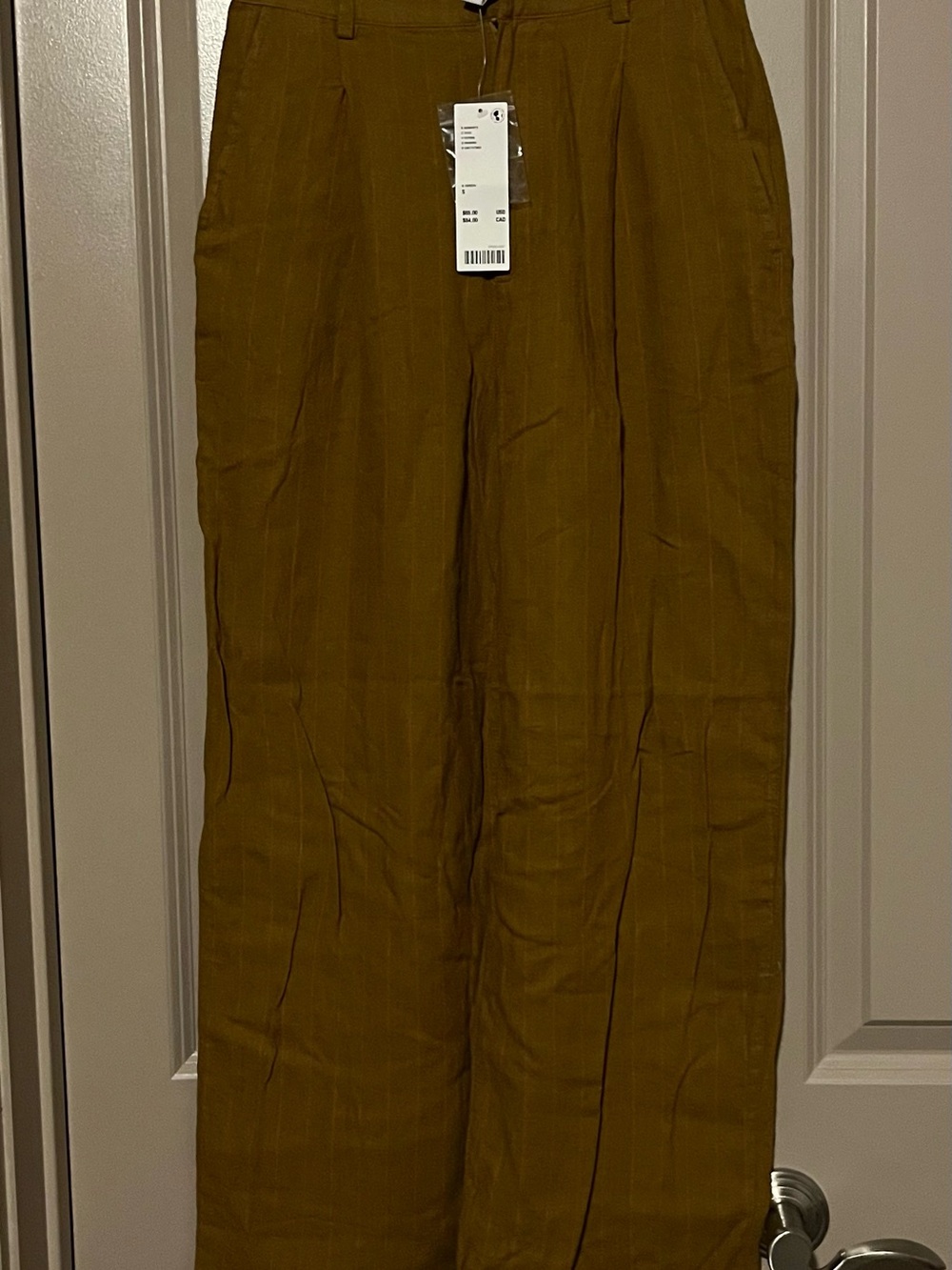 Urban Outfitters Wide-Leg Trousers in Olive